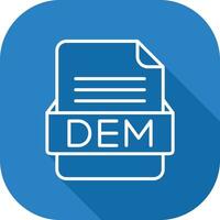 DEM File Format Vector Icon