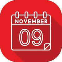 9 9 noviembre vector icono