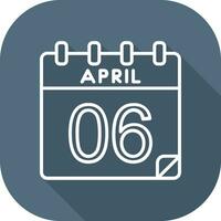 6 April Vector Icon