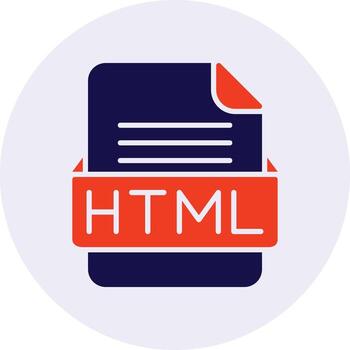 html archivo formato vector icono