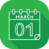 1 March Vector Icon