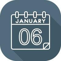 6 January Vector Icon