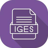 IGES File Format Vector Icon