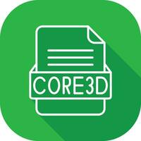 CORE3D File Format Vector Icon