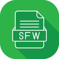 sfw archivo formato vector icono