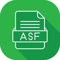 ASF File Format Vector Icon