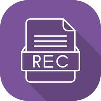 REC File Format Vector Icon