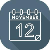 12 noviembre vector icono