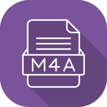 M4A File Format Vector Icon
