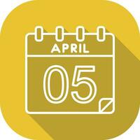 5 April Vector Icon