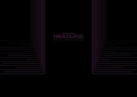 Dark violet minimal lines abstract futuristic tech background vector