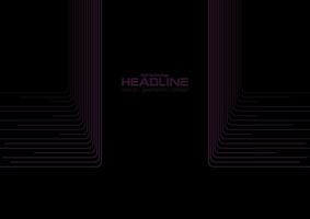 Dark violet minimal lines abstract futuristic tech background vector