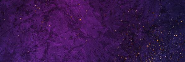 oscuro Violeta grunge textura antecedentes con dorado partículas vector