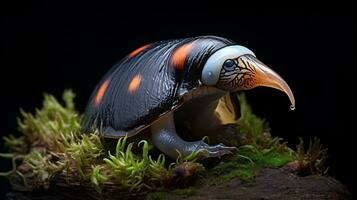 AI generative Realistic Alien snail like creature xenomorph close up photo
