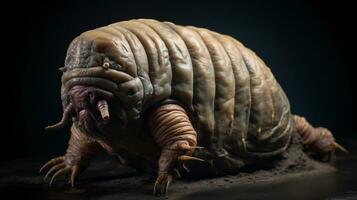 AI generative Realistic Alien snail like creature xenomorph close up photo