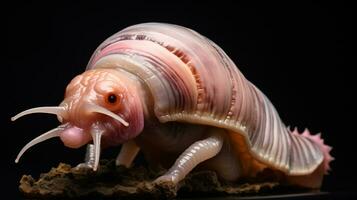 AI generative Realistic Alien snail like creature xenomorph close up photo