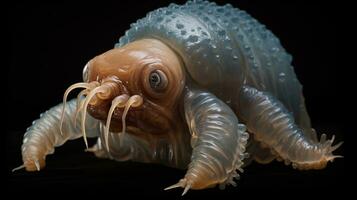 AI generative Realistic Alien snail like creature xenomorph close up photo