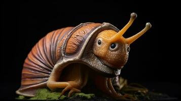 AI generative Realistic Alien snail like creature xenomorph close up photo