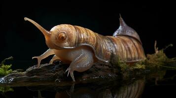 AI generative Realistic Alien snail like creature xenomorph close up photo