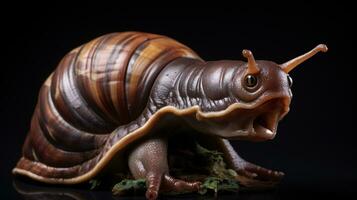 AI generative Realistic Alien snail like creature xenomorph close up photo