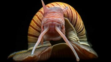 AI generative Realistic Alien snail like creature xenomorph close up photo