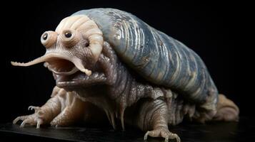 AI generative Realistic Alien snail like creature xenomorph close up photo