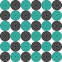 Green and black circle pattern. Circle vector seamless pattern. Decorative element, wrapping paper, wall tiles, floor tiles, bathroom tiles.