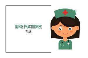 Nurse Practitioner Week background. vector