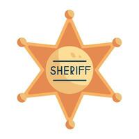 Trendy Sheriff Badge vector