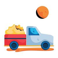 Trendy Sand Truck vector