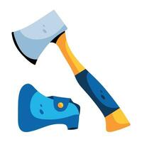 Trendy Throwing Axe vector