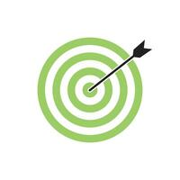 Light green bullseye dart target icon. Dart target goal marketing sign. Arrow dart logo vector. Winner dart sign. vector