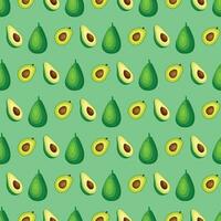 Avocado Seamless Pattern Design vector