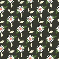 Daisy flower Seamless Pattern Design vector