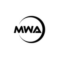 MWA Letter Logo Design, Inspiration for a Unique Identity. Modern Elegance and Creative Design. Watermark Your Success with the Striking this Logo. vector