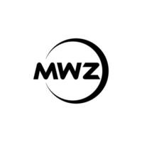 mwz letra logo diseño, inspiración para un único identidad. moderno elegancia y creativo diseño. filigrana tu éxito con el sorprendentes esta logo. vector