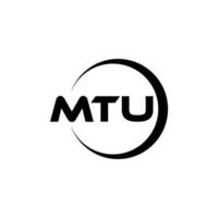 MTU Letter Logo Design, Inspiration for a Unique Identity. Modern Elegance and Creative Design. Watermark Your Success with the Striking this Logo. vector