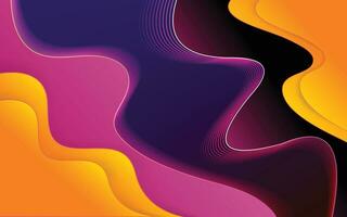 Colorful geometric background with Dynamical colored forms line and waves. vector