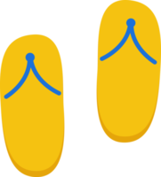 Yellow sandals icon png