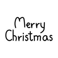 Merry Christmas handwritten lettering vector