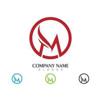 M Letter Logo Template vector