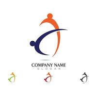 Human character logo sign vector