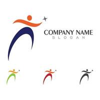 Human character logo sign vector