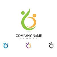 Human character logo sign vector