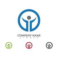 Human character logo sign vector