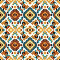 Ethnic abstract ikat pattern. Seamless pattern in tribal, folk embroidery, Mexican style. Aztec geometric art ornament print.Design for carpet, wallpaper, clothing, wrapping, fabric, cover, textile vector