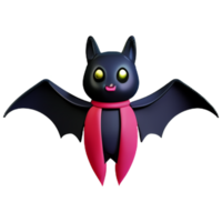 cute 3d ghost of bat flying, Halloween concept theme elements png file transparency