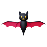 cute 3d ghost of bat flying, Halloween concept theme elements png file transparency