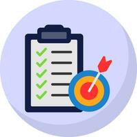 Goal Setting Vector Icon Design