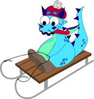 marrant fantaisie personnage dragon luge png